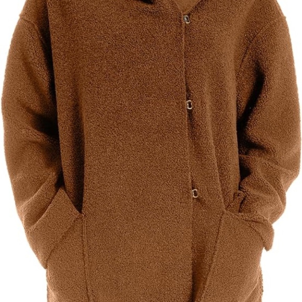 🧣Max Studio Brown Teddy Jacket - Picture 5 of 6